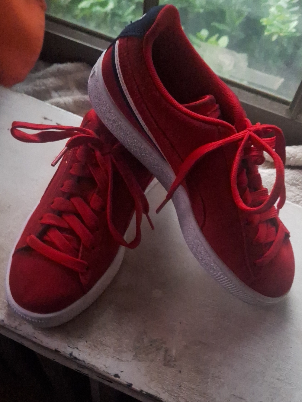 Red Low-Top Casual Women's Sneakers By PUMA